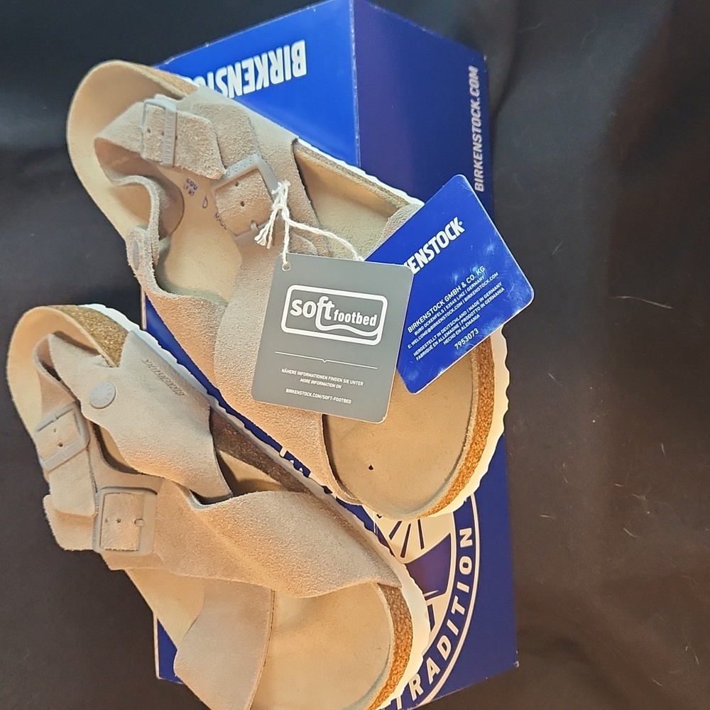 *NEW! BIRKENSTOCK sandals Style Tulum SFB Stone Coin color SIZE US 9, UK 7, EU40